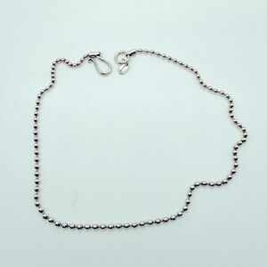 Chan Luu Tag Signed Sterling Silver 925 Solid Beaded Necklace 16 in